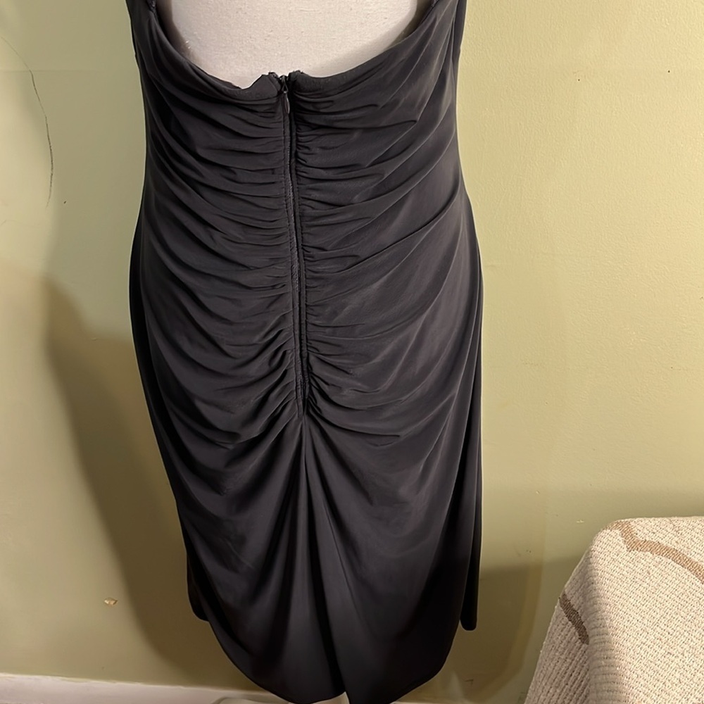 Cache Dark Gray Keyhole Open Back Sequins Necklin… - image 6